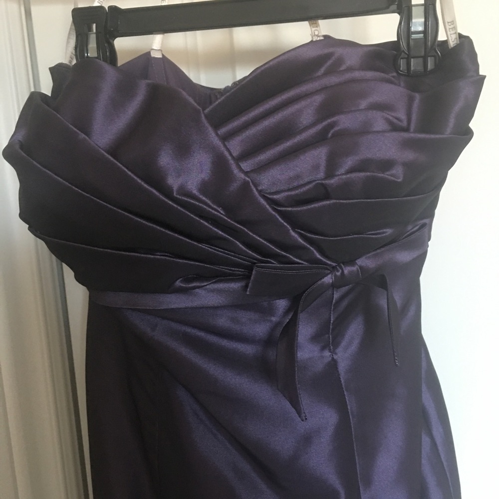 Strapless dress. purchased fr Laura. rich purple colour
